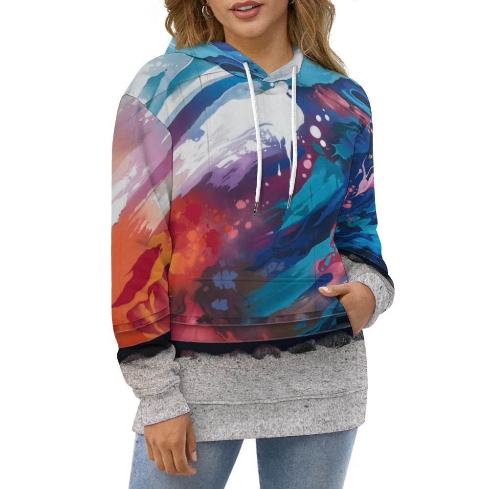 Plus Size Full Print Adult Sweatshirt - Estalios