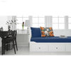 Fall Fluff Dream Bed: West Highland White Bliss! Drift Into Dreamland with our Gray Upholstered Bed, Complete with a Delightful Dog and Pumpkin Pillow - Estalios