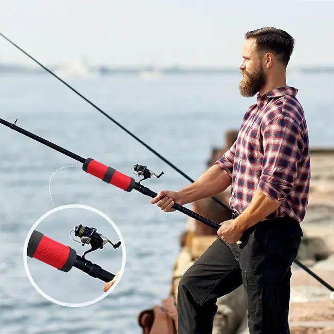 Fishing Lure Wraps Set with Rod and Six Black Catch Pads for Safe Storage - Estalios