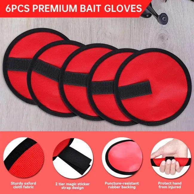 Fishing Lure Wraps Set with Rod and Six Black Catch Pads for Safe Storage - Estalios