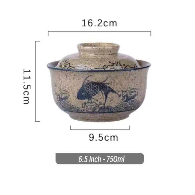 Enchanting Floral Ceramic Bowl with Artistic Lid for Home Decor - Estalios