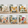 Flower Embroidery Throw Pillow Cover for Boho Home Decor - Estalios