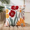Flower Embroidery Throw Pillow Cover for Boho Home Decor - Estalios