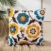 Flower Embroidery Throw Pillow Cover for Boho Home Decor - Estalios