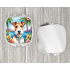 Fox Terrier Luau Compact Mirror for Stylish Travel Touch-Ups - Estalios