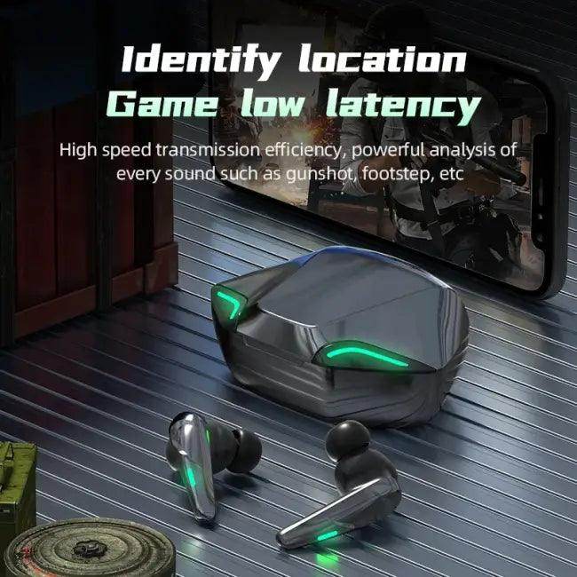 Epic Futuristic Wireless Earbuds for Gaming and Music - Estalios