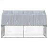 Galvanized Steel Chicken Fortress: Ultimate Dog Cage Upgrade! Introducing the Ultimate Outdoor Haven for your Feathered Friends! this Durable Chicken Coop Provides a Safe and Comfortable - Estalios