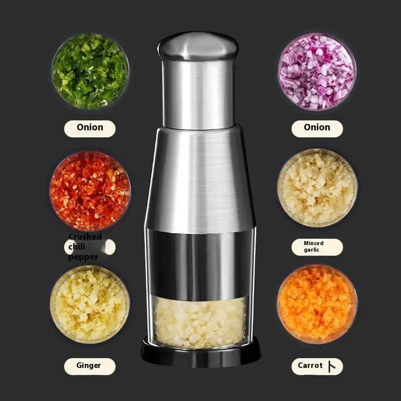Garlic Crusher Onion Chopper Manual Garlic Press Kitchen Gadget - Estalios