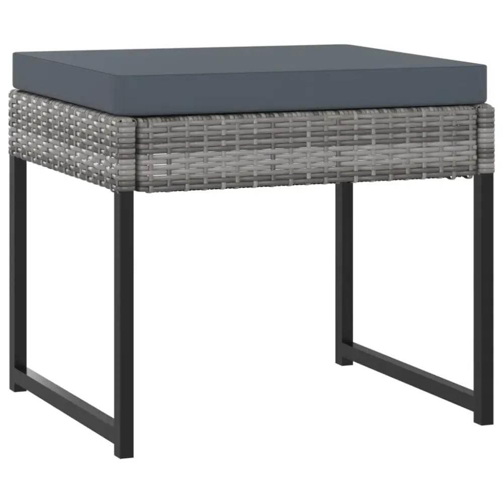 vidaXL Garden Dining Set Grey Poly Rattan, Tempered Glass, Steel 10-Person - Estalios