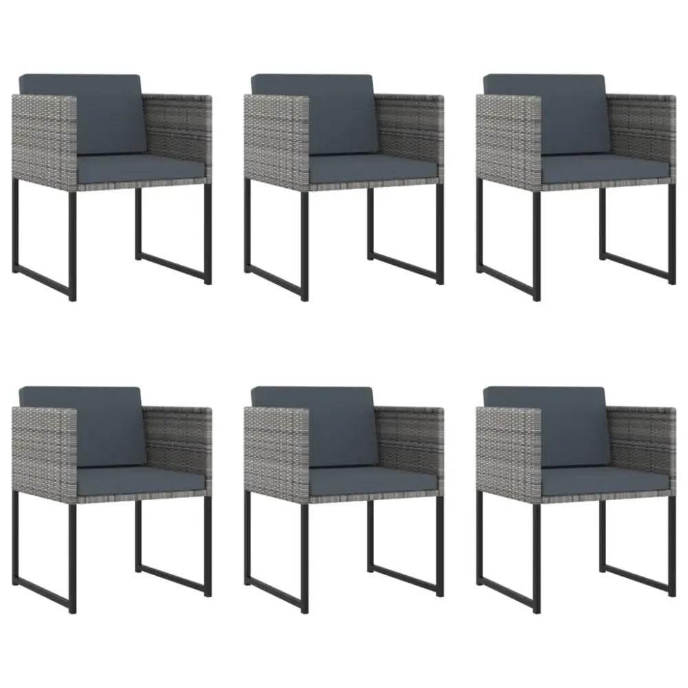 vidaXL Garden Dining Set Grey Poly Rattan, Tempered Glass, Steel 10-Person - Estalios