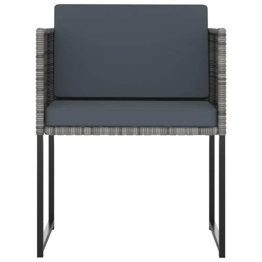 vidaXL Garden Dining Set Grey Poly Rattan, Tempered Glass, Steel 10-Person - Estalios