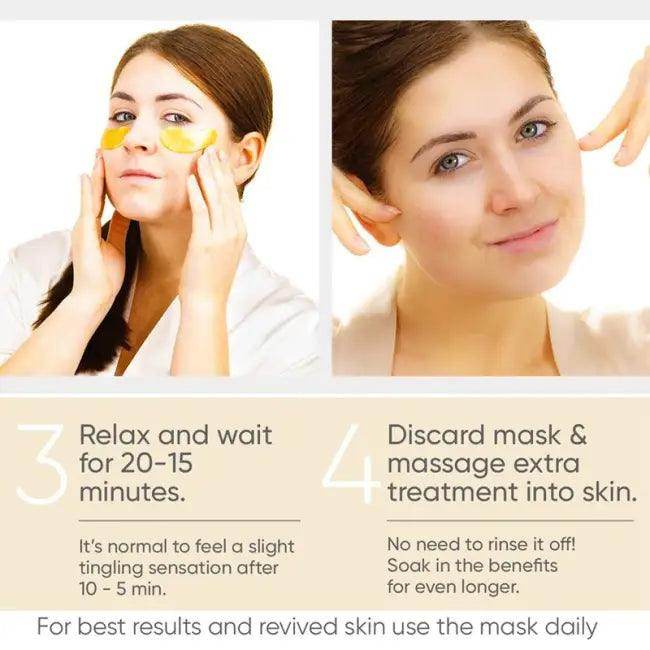 Gold Eye Mask for Reducing Fine Lines and Eye Bags - Estalios