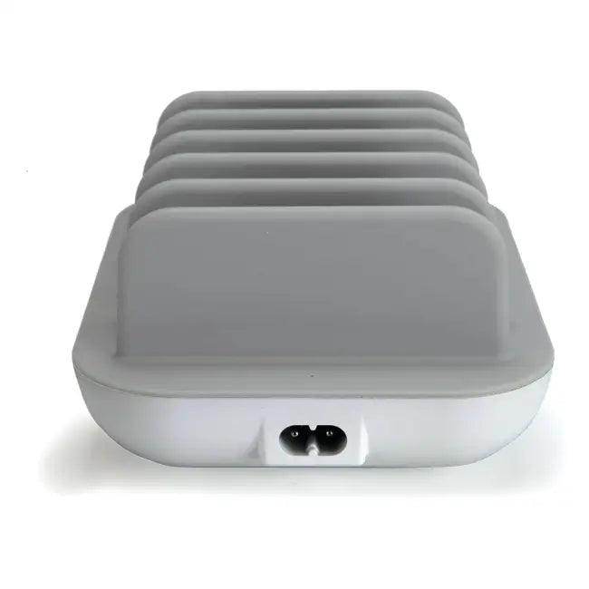 Gray and White USB Charging Station with LED Indicator for Easy Multi-Device Charging - Estalios