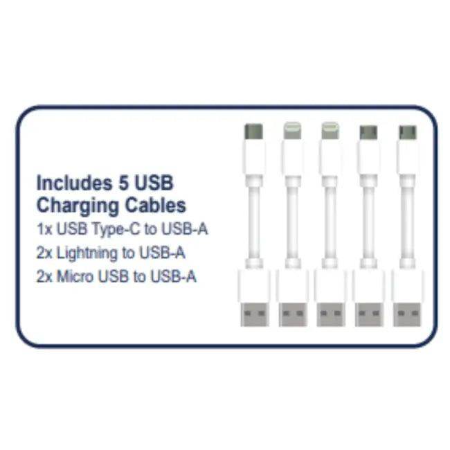 Gray and White USB Charging Station with LED Indicator for Easy Multi-Device Charging - Estalios