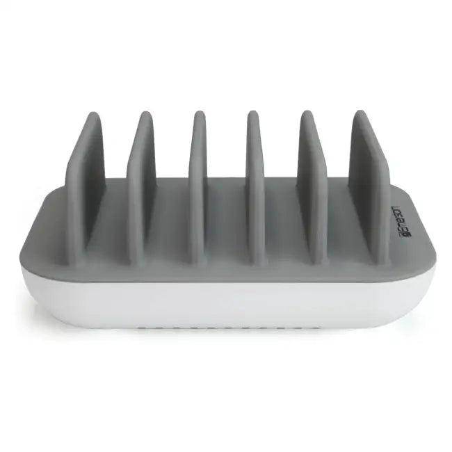 Gray and White USB Charging Station with LED Indicator for Easy Multi-Device Charging - Estalios