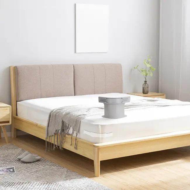 Stylish Ultimate Gray Bedside Table with Comfort Features - Estalios