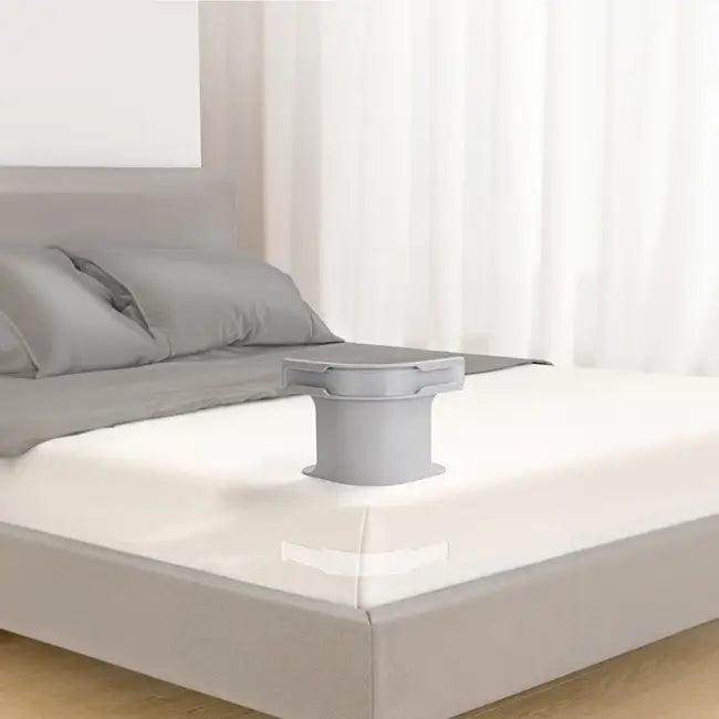 Stylish Ultimate Gray Bedside Table with Comfort Features - Estalios
