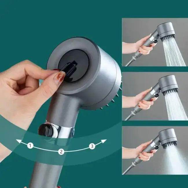Revitalize Your Shower with the Sleek Gray Handheld Head - Estalios