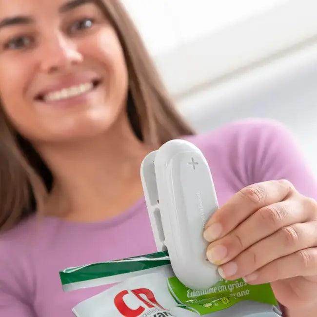 Get Sealed with the Sleek Gray Bag Sealer for Freshness - Estalios
