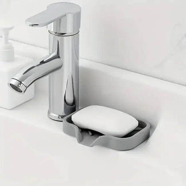 Gray Silicone Kitchen Sink Tray for Clean Dry Surfaces - Estalios