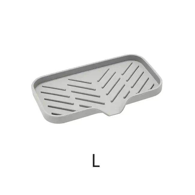 Gray Silicone Kitchen Sink Tray for Clean Dry Surfaces - Estalios
