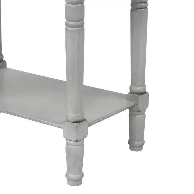 Gray Trexm Narrow Console Table with Stylish Storage Drawers - Estalios