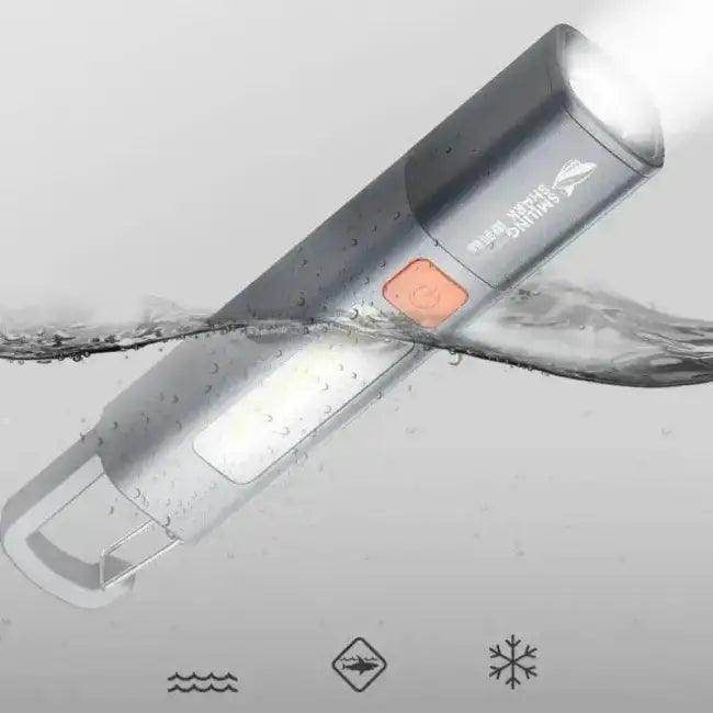 Gray USB Flashlamp with COB Side Light for Ultimate Versatility - Estalios