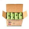 Box of green dog poop bags.