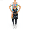 Groovy Dog Aprons: Flower Power Pup Style! Get Ready to Unleash your Inner Chef with this Adorable and Vibrant Dog-themed Apron! Featuring a Cool - Estalios