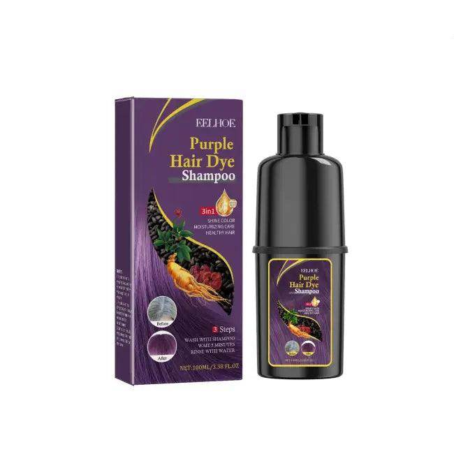 Rock Your Look with Silver Gray and Purple Hair Swatch Shampoo for Vibrant Color - Estalios