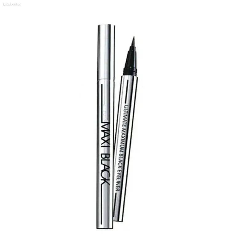 Silver eyeliner pen with black tip.