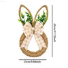 Handicrafts Spring Bunny Wreath For Spring And Easter Front Door Wall Window Decor Decorated With Bow And Green Advent Wreath - Estalios