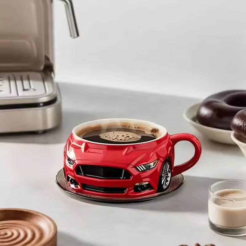 Handmade Car-Shaped Stainless Steel Coffee Mug Gift - Estalios