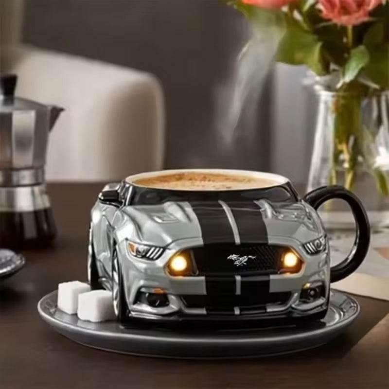 Handmade Car-Shaped Stainless Steel Coffee Mug Gift - Estalios