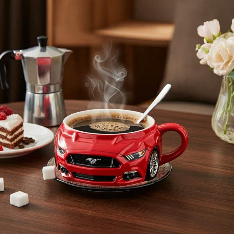 Handmade Car-Shaped Stainless Steel Coffee Mug Gift - Estalios
