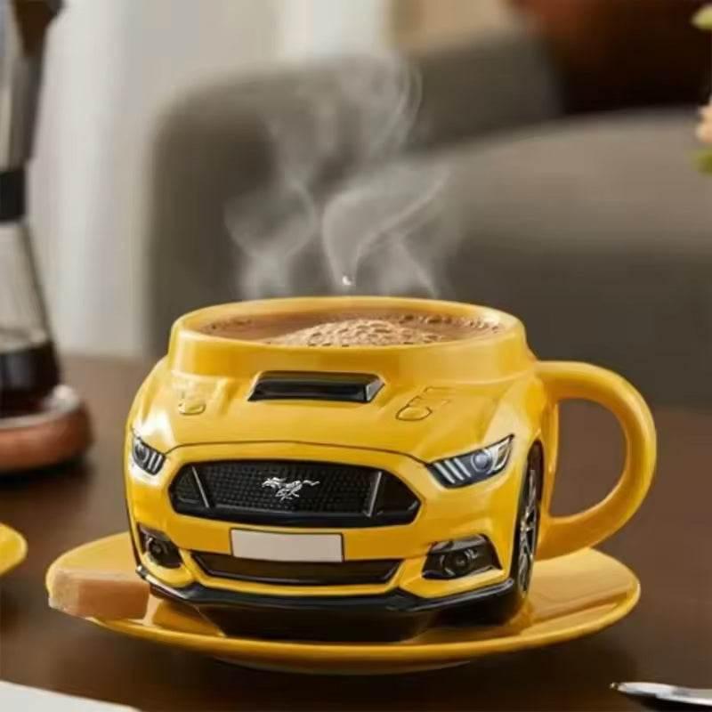 Handmade Car-Shaped Stainless Steel Coffee Mug Gift - Estalios