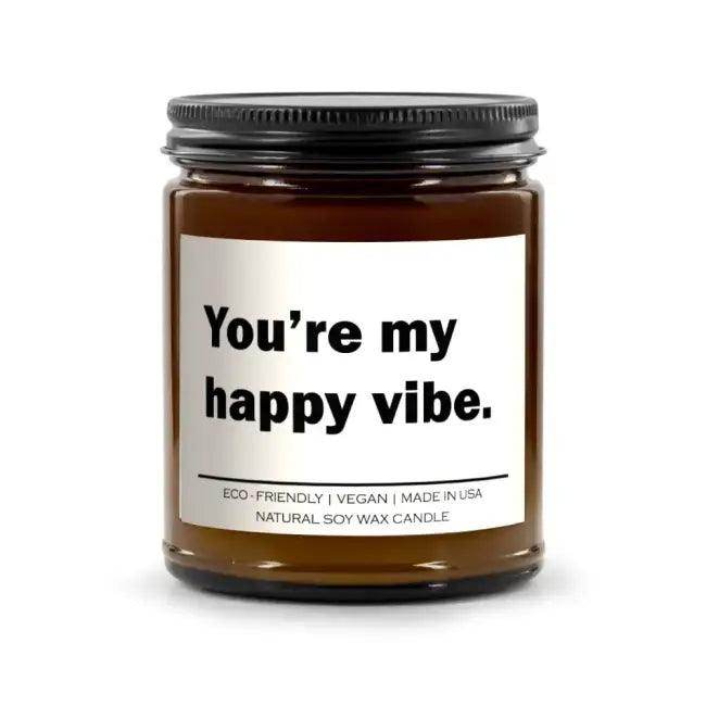 Happy Vibe Candle in Spiced Pumpkin Ginger Soy Wax - Estalios