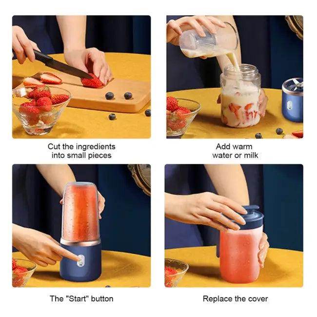High Quality Twin Gear Portable Juice Blender for Smoothies On-The-Go - Estalios