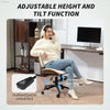 HOMCOM PU Leather Office Chair with Adjustable Height for Stylish Home Workspaces - EstaliosShop