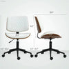 HOMCOM PU Leather Office Chair with Adjustable Height for Stylish Home Workspaces - EstaliosShop