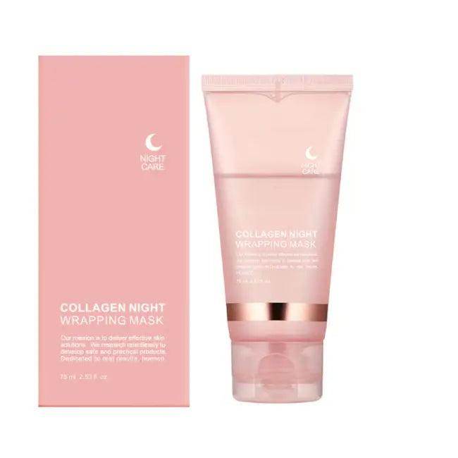 Huenco Pink Collagen Night Mask for Radiant Skin Overnight - Estalios