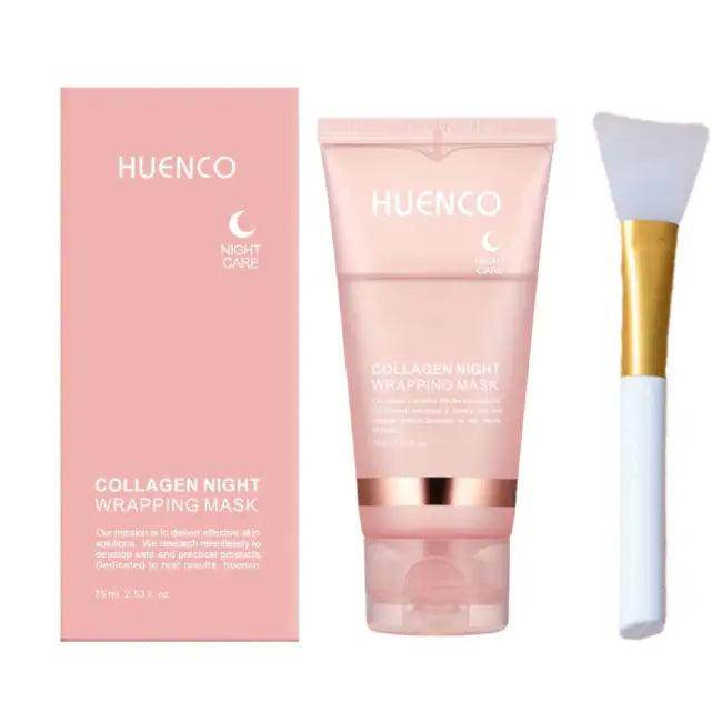 Huenco Pink Collagen Night Mask for Radiant Skin Overnight - Estalios