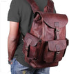 HULSH Retro Genuine Leather Backpack - Stylish Rucksack for Men & Women, Perfect for College and Travel - Estalios