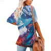 Ice Silk New V Neck Short-sleeve Women Shirt for All Seasons - Estalios