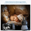 ieGeek 5 Inch Baby Monitor with 2 Cameras 2K/3MP, PTZ 355°, IR Night Vision, Automatic Tracking, Crying/Motion/Noise Detection - Estalios