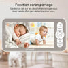 ieGeek 5 Inch Baby Monitor with 2 Cameras 2K/3MP, PTZ 355°, IR Night Vision, Automatic Tracking, Crying/Motion/Noise Detection - Estalios