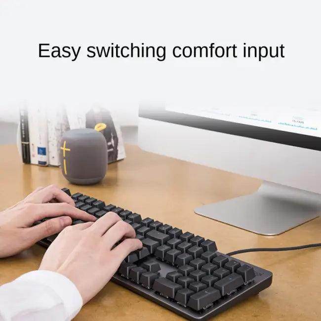 Vibrant Gray Mechanical Keyboard for Stylish Workspace Lighting - Estalios
