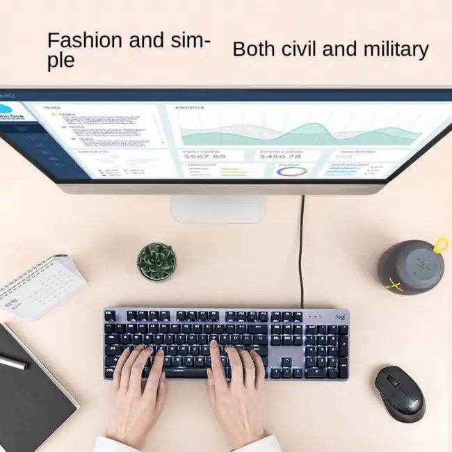 Vibrant Gray Mechanical Keyboard for Stylish Workspace Lighting - Estalios