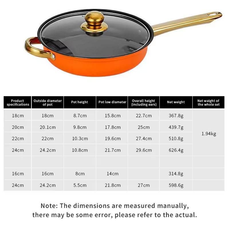 Gleaming Gold Kissed Cookware: Ignite Your Kitchen! Elevate your culinary experience with this stunning cookware set, featuring eye catching colors and luxurious gold - Estalios