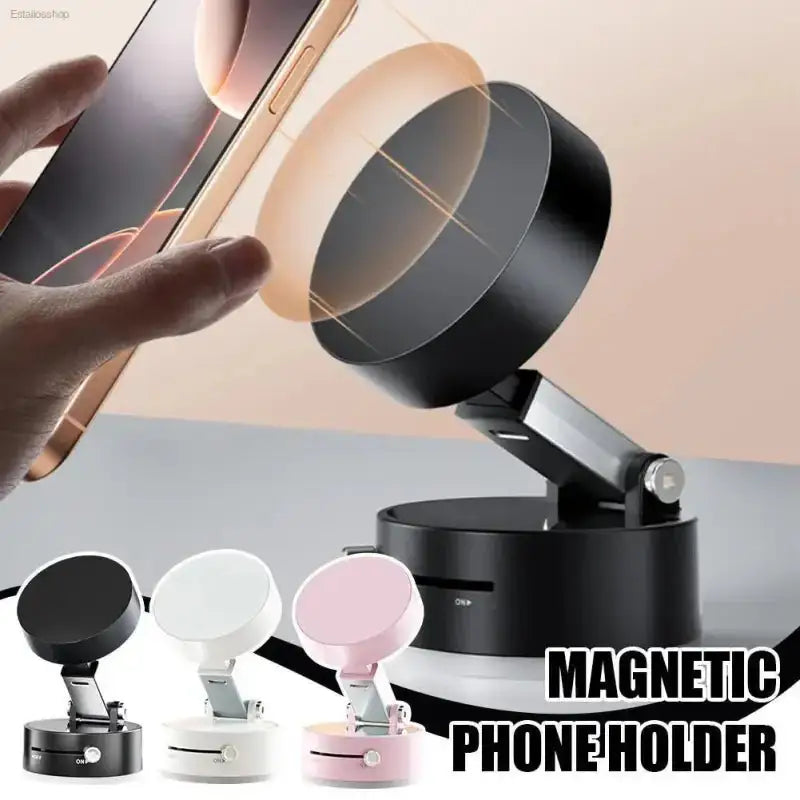 Innovative Magnetic Car Phone Holder with Suction Cup for Hands - Free Navigation - EstaliosShop